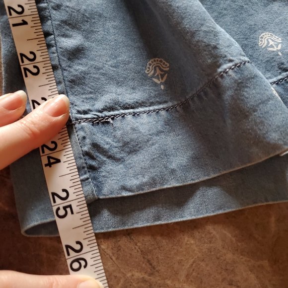 Blue Patterned Women's Pants - Picture 10 of 11